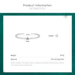 INS Style Round Sterling Silver Plating Inlay Zircon Rhodium Plated Cuff Bracelets -Deals Glis Jewel Store 1643092872460898304