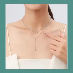 Elegant Simple Style Star Moon Sterling Silver Plating Inlay Zircon Rhodium Plated Layered Necklaces 14 Elegant Simple Style Star Moon Sterling Silver Plating Inlay Zircon Rhodium Plated Layered Necklaces -Deals Glis Jewel Store 1643165421911805952
