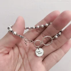 Casual Geometric Round Letter Sterling Silver Bracelets -Deals Glis Jewel Store 1643784784557772800