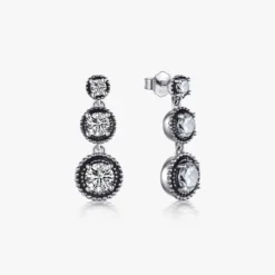 1 Pair INS Style Vintage Style Round Sterling Silver Plating Inlay Zircon Drop Earrings 10 1 Pair INS Style Vintage Style Round Sterling Silver Plating Inlay Zircon Drop Earrings -Deals Glis Jewel Store 1646050825824505856