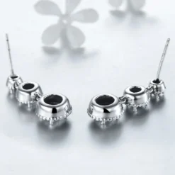 1 Pair INS Style Vintage Style Round Sterling Silver Plating Inlay Zircon Drop Earrings 11 1 Pair INS Style Vintage Style Round Sterling Silver Plating Inlay Zircon Drop Earrings -Deals Glis Jewel Store 1646050826256519168