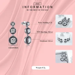 1 Pair INS Style Vintage Style Round Sterling Silver Plating Inlay Zircon Drop Earrings 12 1 Pair INS Style Vintage Style Round Sterling Silver Plating Inlay Zircon Drop Earrings -Deals Glis Jewel Store 1646050826319433728