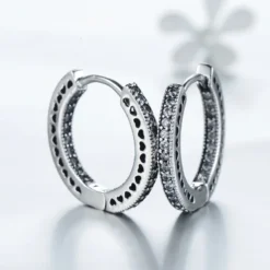 1 Pair INS Style Vintage Style Heart Shape Sterling Silver Inlay Zircon Hoop Earrings 9 1 Pair INS Style Vintage Style Heart Shape Sterling Silver Inlay Zircon Hoop Earrings -Deals Glis Jewel Store 1646051908353396736