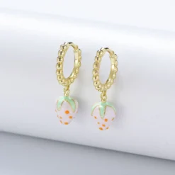 1 Pair Cute Sweet Strawberry Sterling Silver Drop Earrings -Deals Glis Jewel Store 1648176488274595840 1