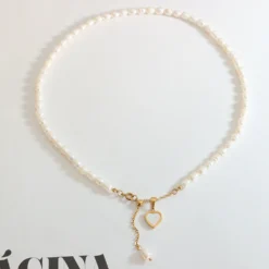 Elegant Baroque Style Heart Shape Beaded Freshwater Pearl Titanium Steel Plating 18K Gold Plated Pendant Necklace 10 Elegant Baroque Style Heart Shape Beaded Freshwater Pearl Titanium Steel Plating 18K Gold Plated Pendant Necklace -Deals Glis Jewel Store 1648639954345136128