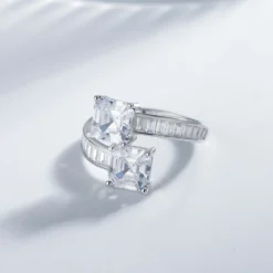 Wholesale Elegant Luxurious Square Sterling Silver High Carbon Diamond Rings 8 Wholesale Elegant Luxurious Square Sterling Silver High Carbon Diamond Rings -Deals Glis Jewel Store 1650764921392205824