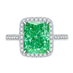 Elegant Luxurious Lady Square Sterling Silver Inlay High Carbon Diamond Rings -Deals Glis Jewel Store 1650765045774290944