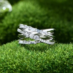 Wholesale Lady Classic Style Korean Style Geometric Sterling Silver High Carbon Diamond Rings -Deals Glis Jewel Store 1650765208551034880