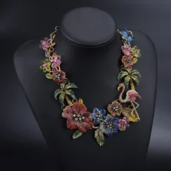 Exaggerated Luxurious Coconut Tree Flamingo Flower Alloy Inlay Rhinestones Women'S Necklace 10 Exaggerated Luxurious Coconut Tree Flamingo Flower Alloy Inlay Rhinestones Women'S Necklace -Deals Glis Jewel Store 1651038615498788864