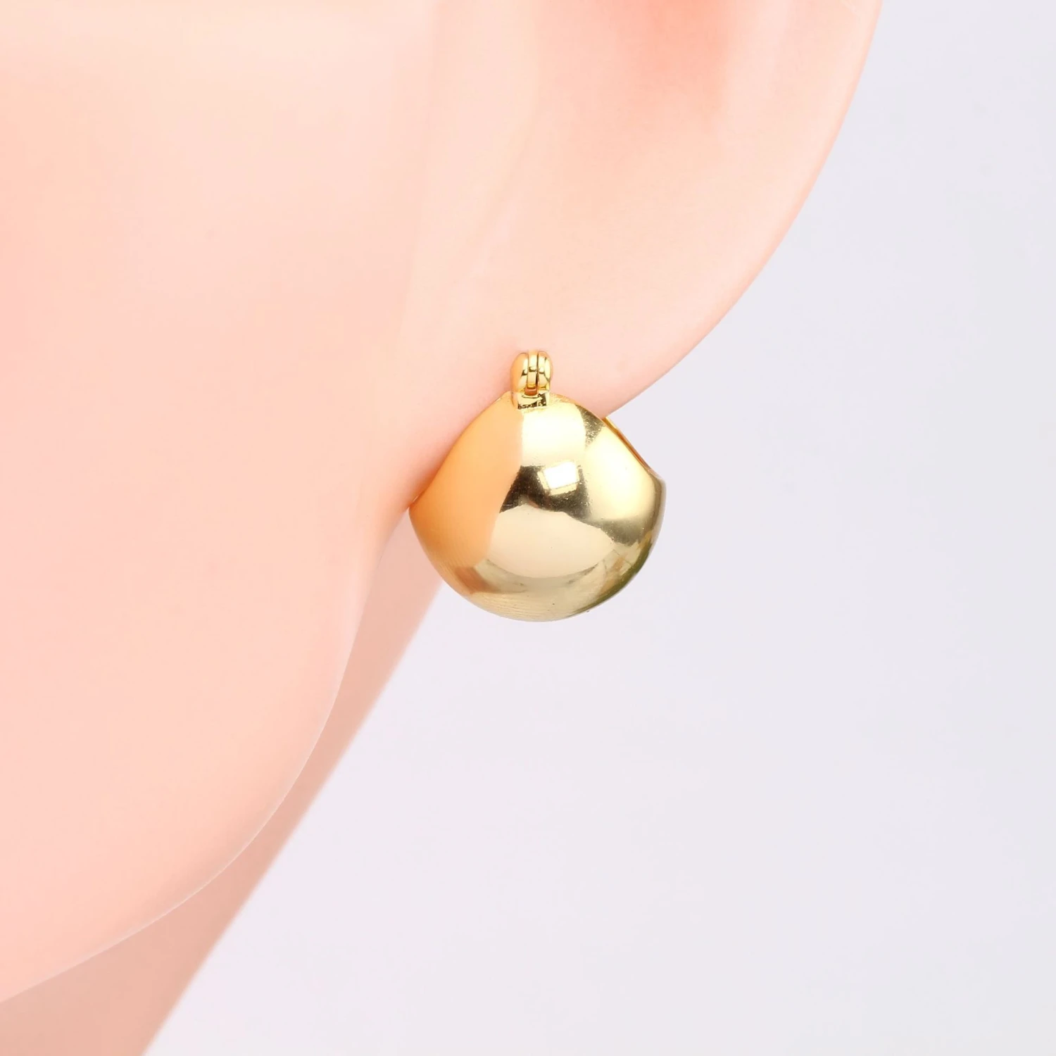 1 Pair Simple Style Ball Sterling Silver Plating White Gold Plated Gold Plated Earrings 2 1 Pair Simple Style Ball Sterling Silver Plating White Gold Plated Gold Plated Earrings - Image 2