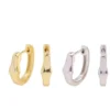 1 Pair INS Style U Shape Solid Color Sterling Silver Plating White Gold Plated Gold Plated Earrings