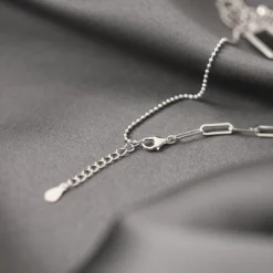 Wholesale Simple Style Streetwear Geometric Sterling Silver Agate Pendant Necklace -Deals Glis Jewel Store 1651788679695437824