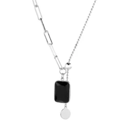 Wholesale Simple Style Streetwear Geometric Sterling Silver Agate Pendant Necklace -Deals Glis Jewel Store 1651788732879212544
