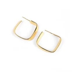 1 Pair Simple Style Square Sterling Silver Plating Hoop Earrings 7 1 Pair Simple Style Square Sterling Silver Plating Hoop Earrings -Deals Glis Jewel Store 1651789429200785408
