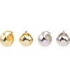 1 Pair Simple Style Ball Sterling Silver Plating White Gold Plated Gold Plated Earrings