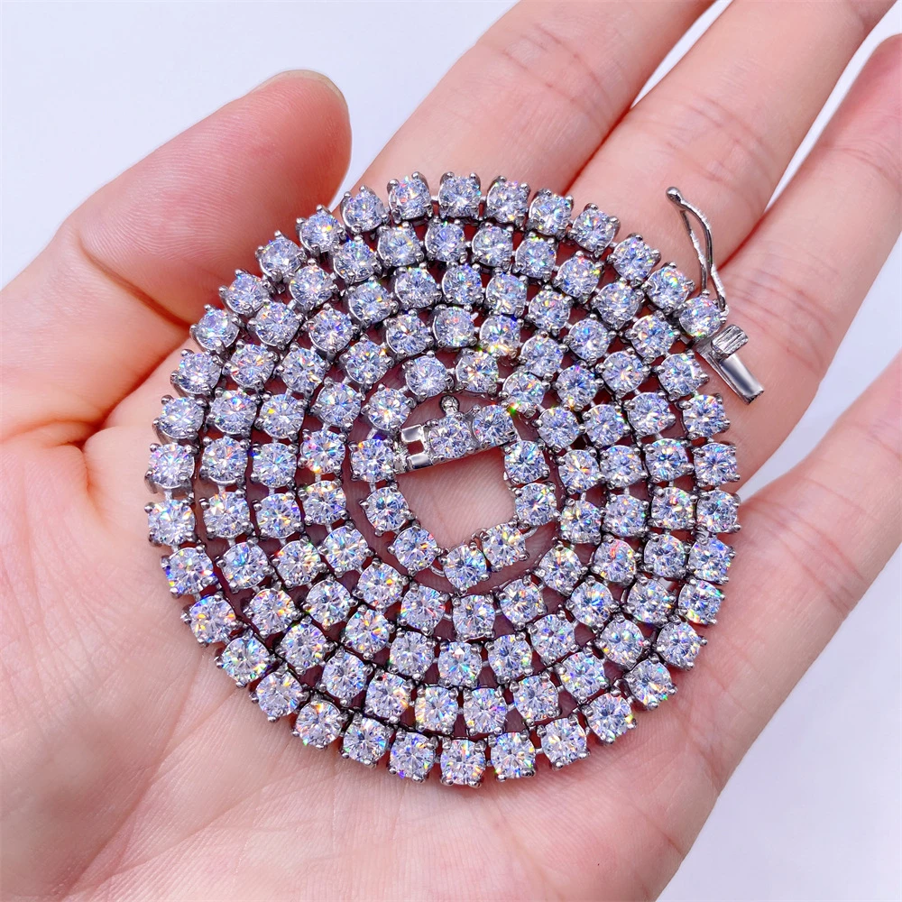 Hip-Hop Simple Style Solid Color Stainless Steel Plating Inlay Zircon Necklace 1 Hip-Hop Simple Style Solid Color Stainless Steel Plating Inlay Zircon Necklace