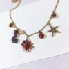 Vacation Simple Style Crab Alloy Plating Inlay Artificial Gemstones Women'S Bracelets
