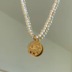 Simple Style Round Freshwater Pearl Copper Beaded Pendant Necklace -Deals Glis Jewel Store 1654373717314244608 1