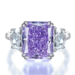 Lady Classic Style Square Sterling Silver Inlay High Carbon Diamond Rings 7 Lady Classic Style Square Sterling Silver Inlay High Carbon Diamond Rings -Deals Glis Jewel Store 1655412721660858368