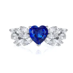 Wholesale Glam Shiny Heart Shape Sterling Silver Zircon Rings -Deals Glis Jewel Store 1655413114742640640
