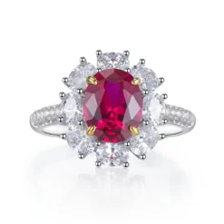 Elegant Shiny Oval Sterling Silver Inlay Zircon Rings -Deals Glis Jewel Store 1655415119682867200