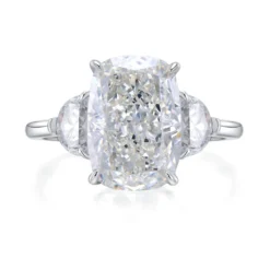 Lady Simple Style Oval Sterling Silver Inlay High Carbon Diamond Rings -Deals Glis Jewel Store 1655416952249782272