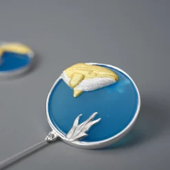 1 Pair Elegant Original Design Jellyfish Whale Inlay Sterling Silver Agate Drop Earrings -Deals Glis Jewel Store 1655519891790368768