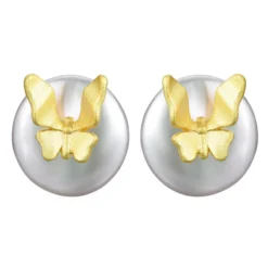 1 Pair Simple Style Butterfly Plating Freshwater Pearl Sterling Silver Ear Studs 8 1 Pair Simple Style Butterfly Plating Freshwater Pearl Sterling Silver Ear Studs -Deals Glis Jewel Store 1655523809647792128
