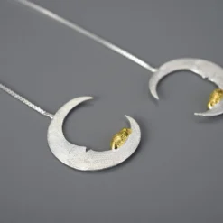 1 Pair Elegant Animal Moon Plating Sterling Silver Ear Line -Deals Glis Jewel Store 1655523934436724736