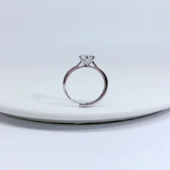 Wholesale Romantic Shiny Solid Color Sterling Silver GRA Inlay Moissanite Open Ring -Deals Glis Jewel Store 1657645657843961856