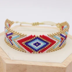Vacation Color Block Rhombus Glass Rope Women'S Bracelets -Deals Glis Jewel Store 1657950175055974400 1