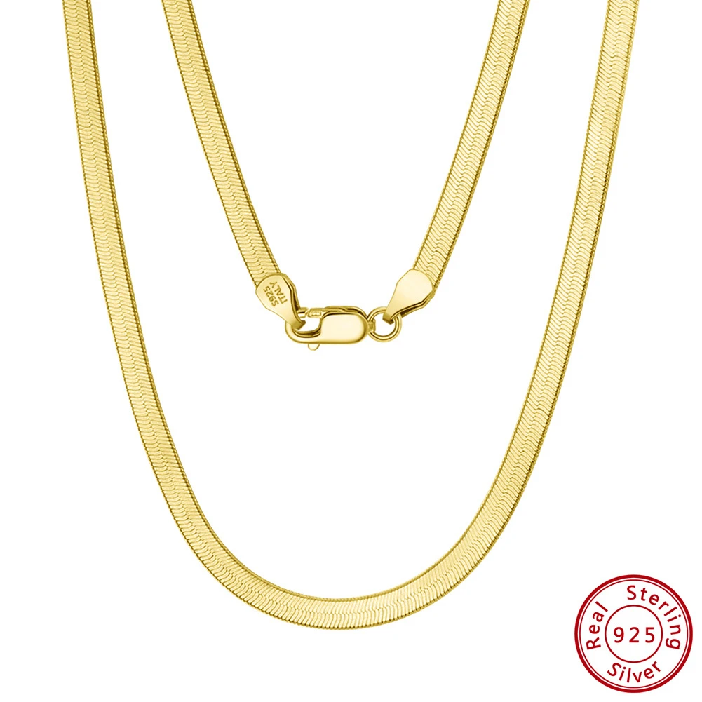 Wholesale Simple Style Solid Color Sterling Silver Plating Gold Plated Necklace 2 Wholesale Simple Style Solid Color Sterling Silver Plating Gold Plated Necklace - Image 2