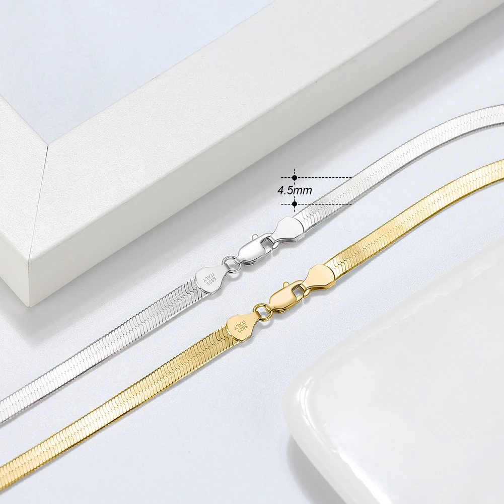 Wholesale Simple Style Solid Color Sterling Silver Plating Gold Plated Necklace 4 Wholesale Simple Style Solid Color Sterling Silver Plating Gold Plated Necklace - Image 4