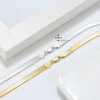 Wholesale Simple Style Solid Color Sterling Silver Plating Gold Plated Necklace