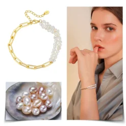 Wholesale Elegant Simple Style Round Sterling Silver Beaded Plating 14K Gold Plated White Gold Plated Bracelets -Deals Glis Jewel Store 1658730135802744832