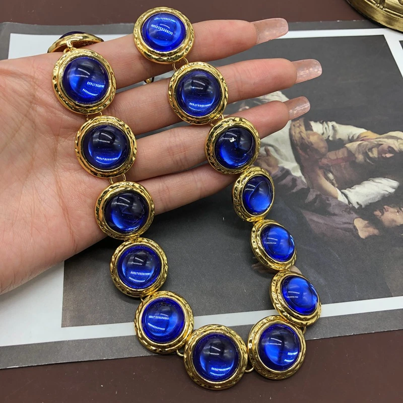 Vintage Style Solid Color Alloy Glass Plating Women'S Necklace 5 Vintage Style Solid Color Alloy Glass Plating Women'S Necklace - Image 5