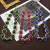 Vintage Style Solid Color Alloy Glass Plating Women'S Necklace