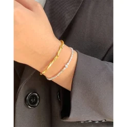 Modern Style Simple Style Solid Color Sterling Silver Plating Bangle -Deals Glis Jewel Store 1659832847701250048