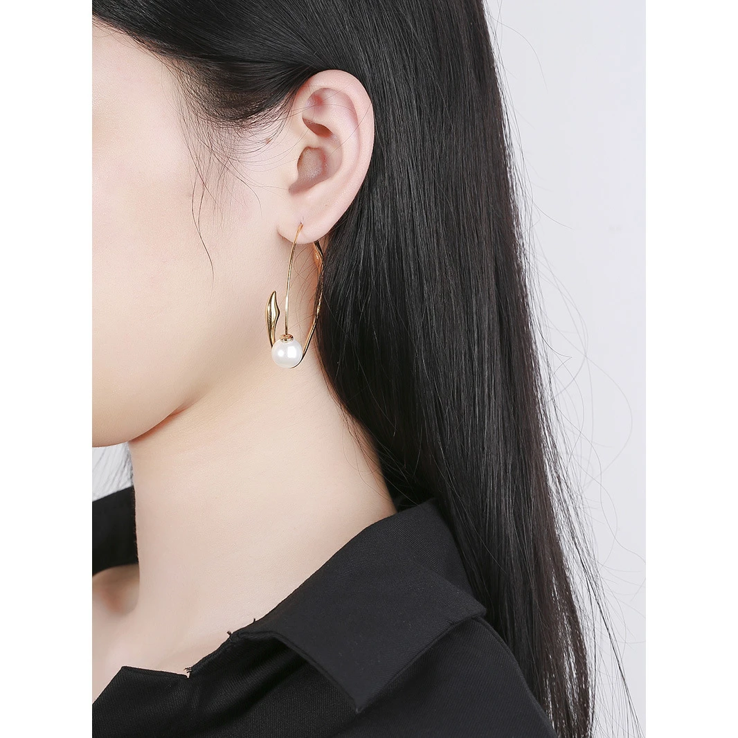 1 Pair Elegant Simple Style Solid Color Plating Inlay Sterling Silver Pearl Ear Studs 4 1 Pair Elegant Simple Style Solid Color Plating Inlay Sterling Silver Pearl Ear Studs - Image 4