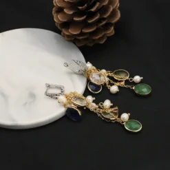 1 Pair IG Style Basic Modern Style Geometric Plating Inlay Freshwater Pearl Copper Zircon Drop Earrings -Deals Glis Jewel Store 1659834597401300992