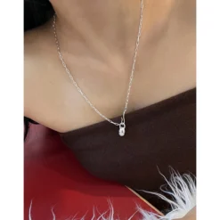 IG Style Basic Classic Style Geometric Sterling Silver Plating Inlay Artificial Pearls Agate Pendant Necklace -Deals Glis Jewel Store 1659835172595568640