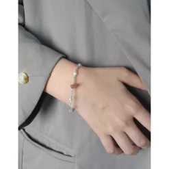 Wholesale IG Style Basic Geometric Sterling Silver Plating Bracelets -Deals Glis Jewel Store 1660530304919670784