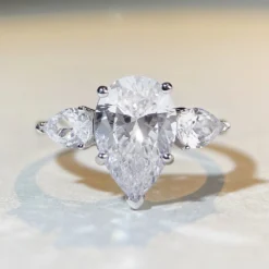 Wholesale Lady Water Droplets Sterling Silver Plating Inlay Zircon Rings -Deals Glis Jewel Store 1660938764836540416 1