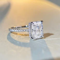 Wholesale Modern Style Square Sterling Silver Plating Inlay Zircon Rings -Deals Glis Jewel Store 1660938833556017152