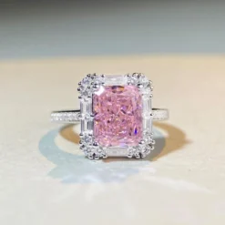 Wholesale Glam Square Sterling Silver Plating Inlay Zircon Rings -Deals Glis Jewel Store 1660939236397944832