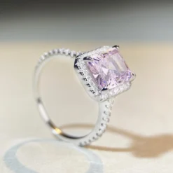 Wholesale Classic Style Square Sterling Silver Plating Inlay Artificial Gemstones Rings -Deals Glis Jewel Store 1660939796111036416