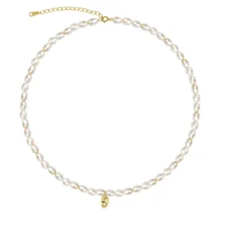 Elegant Classical Lady Geometric Freshwater Pearl Sterling Silver Pendant Necklace -Deals Glis Jewel Store 1660940371187863552