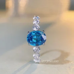 Wholesale Elegant Lady Oval Sterling Silver Inlay Zircon Rings -Deals Glis Jewel Store 1660940640709644288