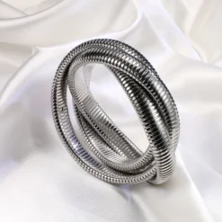 Exaggerated Simple Style Solid Color Stainless Steel Polishing Plating Bangle -Deals Glis Jewel Store 1660940928631836672