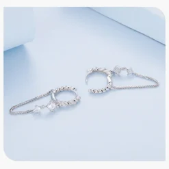 1 Pair Classic Style Round Plating Inlay Sterling Silver Zircon Earrings -Deals Glis Jewel Store 1661279217935060992